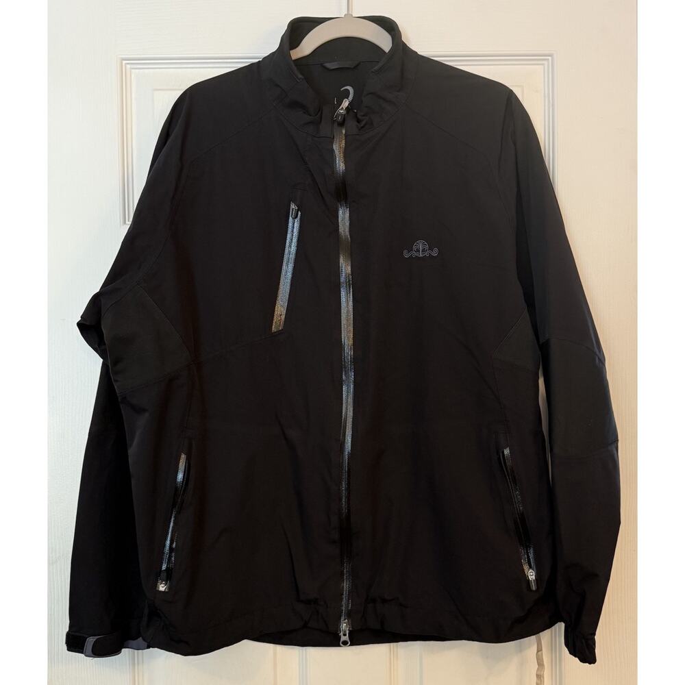 Zero‎ Restriction Full Zip Jacket Daniel Island Club Chas Black Mens Large Golf